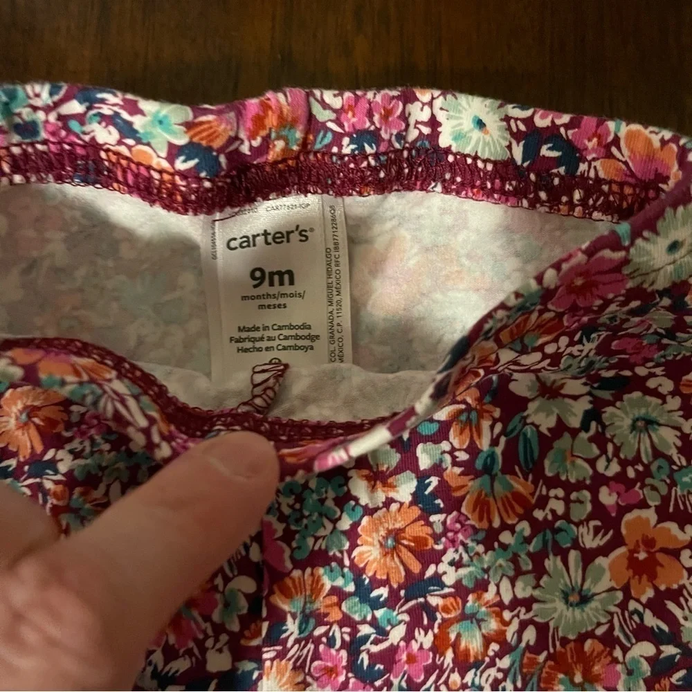 Carter’s | Floral Fascia Ruffle 2-Piece outfit | 9 mo